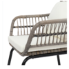 3-Piece Patio Wicker Conversation Bistro Set with 2 Chairs & Glass Top Side Table & Cushions Tan 3-Piece Patio Wicker Conversation Bistro Set with 2 Chairs & Glass Top Side Table & Cushions Tan