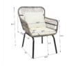 3-Piece Patio Wicker Conversation Bistro Set with 2 Chairs & Glass Top Side Table & Cushions Tan 3-Piece Patio Wicker Conversation Bistro Set with 2 Chairs & Glass Top Side Table & Cushions Tan