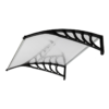 40"x40" Back Door Canopy Polycarbonate Window Door Awning Outdoor Patio Shelter (Gray)