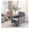 FCH Lounge Chair, Comfy Single Sofa Accent Chair for Bedroom Living Room Guestroom, Dark Grey