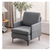 FCH Lounge Chair, Comfy Single Sofa Accent Chair for Bedroom Living Room Guestroom, Dark Grey
