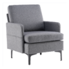 FCH Lounge Chair, Comfy Single Sofa Accent Chair for Bedroom Living Room Guestroom, Dark Grey