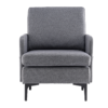 FCH Lounge Chair, Comfy Single Sofa Accent Chair for Bedroom Living Room Guestroom, Dark Grey