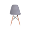 A Set of 4 Living Room Chairs,Dining Chairs Natural Beech Chairs with ABS backrest XH (Light Gray)