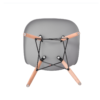A Set of 4 Living Room Chairs,Dining Chairs Natural Beech Chairs with ABS backrest XH (Light Gray)
