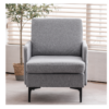 FCH Lounge Chair, Comfy Single Sofa Accent Chair for Bedroom Living Room Guestroom, Light Grey