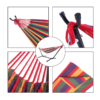 Hammock Set Steel Stand Outdoor Camping Hanging Swing Bed Stripe YJ