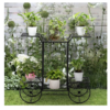 Artisasset Garden Cart Stand & Flower Pot Plant Holder Display Rack, 6 Tiers, Parisian Style - Perfect for Home, Garden, Patio Black RT
