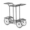 Artisasset Garden Cart Stand & Flower Pot Plant Holder Display Rack, 6 Tiers, Parisian Style - Perfect for Home, Garden, Patio Black RT