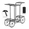 Artisasset Garden Cart Stand & Flower Pot Plant Holder Display Rack, 6 Tiers, Parisian Style - Perfect for Home, Garden, Patio Black RT