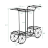 Artisasset Garden Cart Stand & Flower Pot Plant Holder Display Rack, 6 Tiers, Parisian Style - Perfect for Home, Garden, Patio Black RT