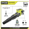 RYOBI RY25AXB 160 MPH 520 CFM 25cc Gas Jet Fan Blower