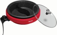 Starfrit The Rock Dual-Sided 3.2-Quart Hot Pot Electric Food Makers, normal, Red