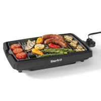 Starfrit The Rock Electric Indoor Smokeless BBQ Grill, Black