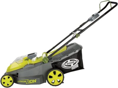 Sun Joe iON16LM 40-Volt 16-Inch Brushless Cordless Lawn Mower, Kit (w/4.0-Ah Battery + Quick Charger)