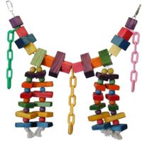 Super Bird Creations SB441 Rainbow Bridge Bird Toy, Large/XL Bird Size, 29" x 13"