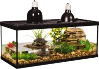 Tetra Aquatic Turtle Deluxe Kit 20 Gallons, aquarium With Filter And Heating Lamps, 30 IN