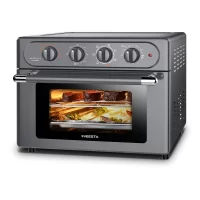 WEESTA Air Fryer Toaster Oven Combo, 24 QT Large Air Fryer, 7-in-1 Convection Toaster Oven with Air Fryer, Roast, Bake, Broil, Reheat, Large Toaster Oven, 5 Accessories & E-Recipes, UL Certified, Up to 450°F, 1500W, Black