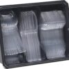 Dixie Clear Heavyweight Plastic Combo Cutlery with Reclosable Tray (180 ct.)