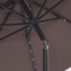 9Ft Patio Umbrella Outdoor Solar Powered LED Lighted Umbrella With Tilt And Crank For Garden,Deck,Backyard,Pool