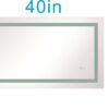 LED Bathroom Mirror with Lights, 40×24 Inch Smart Vanity Mirrors,Lighted Wall Mounted Anti-Fog Dimmable Mirror,Adjustable White/Warm/Natural Lights(Horizontal/Vertical)