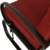Patio Swing Glider Bench Outdoor Cushioed 2 Person Rocking Chair Garden Loveseat, Brick Red