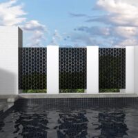6.33 ft. H x 3.93 ft. W Laser Cut Metal Privacy Screen, 3 panels