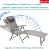 GOLDSUN Aluminum Outdoor Folding Lounge Chairs Adjustable Chaise Lounge Chair Set of 2 with Headrest and Tray for Patio Beach Porch Swimming Poolside (Grey) GOLDSUN Aluminum Outdoor Folding Lounge Chairs Adjustable Chaise Lounge Chair Set of 2 with Headrest and Tray for Patio Beach Porch Swimming Poolside (Grey)