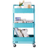 Knifun 3-Tier Home Kitchen Storage Utility cart with handle For kitchen, living room and bedroom XH Knifun 3-Tier Home Kitchen Storage Utility cart with handle For kitchen, living room and bedroom XH