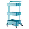 Knifun 3-Tier Home Kitchen Storage Utility cart with handle For kitchen, living room and bedroom XH Knifun 3-Tier Home Kitchen Storage Utility cart with handle For kitchen, living room and bedroom XH