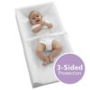 Sealy Baby Soybean Comfort Waterproof 3-Sided Contoured Diaper Changing Pad for Dresser or Changing Table, White, 32” x 16” Sealy Baby Soybean Comfort Waterproof 3-Sided Contoured Diaper Changing Pad for Dresser or Changing Table, White, 32” x 16”
