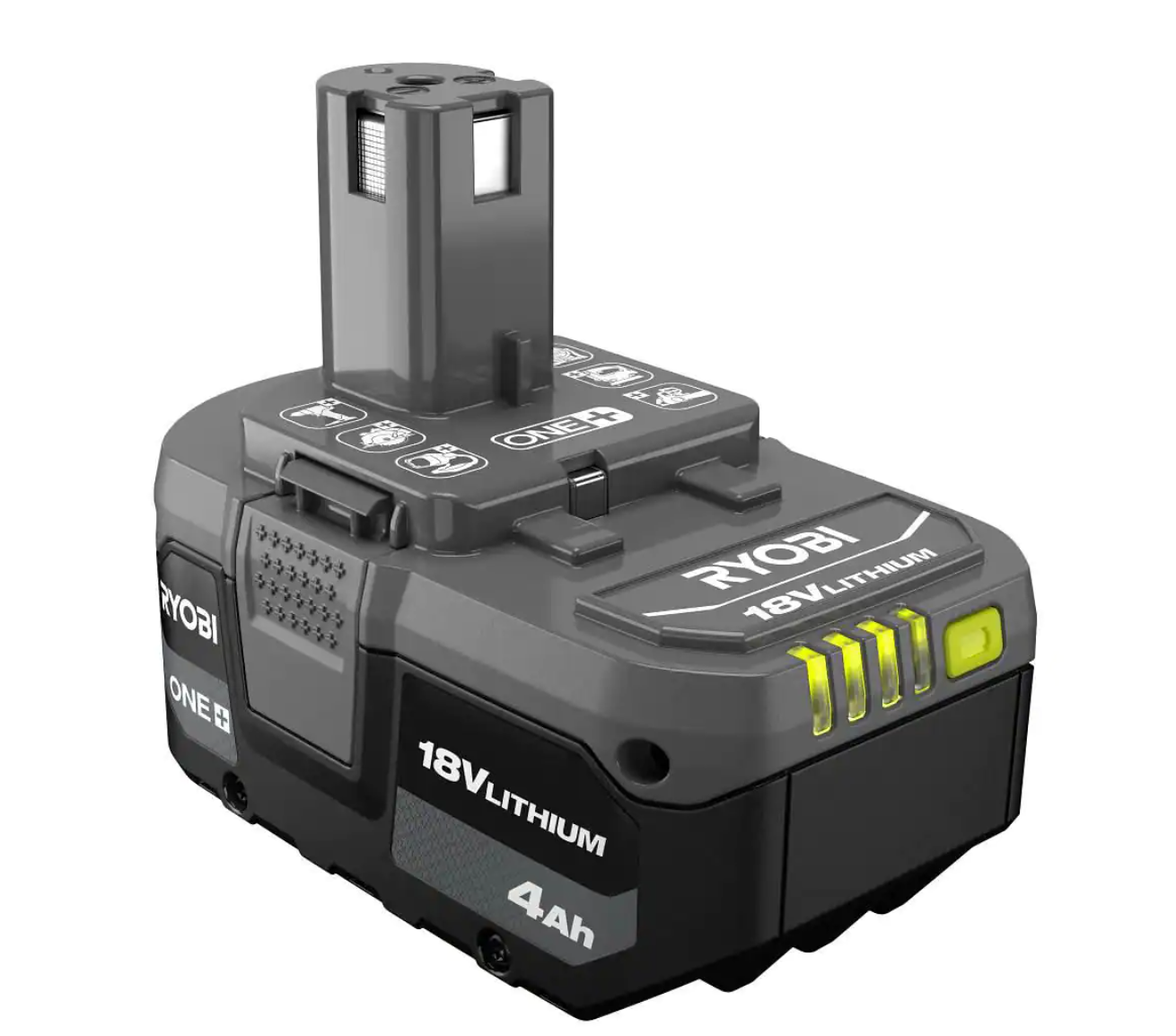 RYOBI PCL204KN ONE+ 18V Lithium-Ion 4.0 Ah Battery (2-Pack) with 18V  Charger –