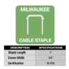 Milwaukee 2448-20 M12 12-Volt Lithium-Ion Cordless Cable Stapler (Tool-Only)