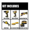DEWALT DCK489D2 ATOMIC 20-Volt MAX Cordless Brushless Combo Kit (4-Tool), (2) 2.0 Ah Batteries, Charger & Bag