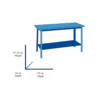 CRAFTSMAN CMST27200R 72-in W x 41.25-in H Red Wood Work Bench