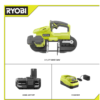 RYOBI P590K1 ONE+ 18V Cordless 2-1/2 in. Compact Band Saw Kit with (1) 4.0 Ah Lithium-ion Battery and 18V Charger