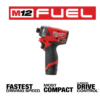 Milwaukee 2553-22-2460-20 M12 FUEL 12V Lithium-Ion Brushless Cordless 1/4 in. Hex Impact Driver Kit W/ M12 Rotary Tool