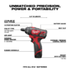 Milwaukee 2401-22-2460-20 M12 12-Volt Lithium-Ion Cordless 1/4 in. Hex Screwdriver Kit with M12 Lithium-Ion Cordless Rotary Tool (Tool Only)