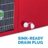NewAir Portable Ice Maker 50 lb. Daily - Countertop Design - 3 Size Bullet Shaped Ice - AI-215R - Red