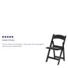 Flash Furniture 4-Pack Black Standard Folding Chair with Upholstered Seat (Indoor or Outdoor) Flash Furniture 4-Pack Black Standard Folding Chair with Upholstered Seat (Indoor or Outdoor)