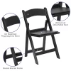 Flash Furniture 4-Pack Black Standard Folding Chair with Upholstered Seat (Indoor or Outdoor) Flash Furniture 4-Pack Black Standard Folding Chair with Upholstered Seat (Indoor or Outdoor)