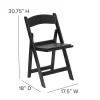 Flash Furniture 4-Pack Black Standard Folding Chair with Upholstered Seat (Indoor or Outdoor) Flash Furniture 4-Pack Black Standard Folding Chair with Upholstered Seat (Indoor or Outdoor)