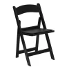 Flash Furniture 4-Pack Black Standard Folding Chair with Upholstered Seat (Indoor or Outdoor) Flash Furniture 4-Pack Black Standard Folding Chair with Upholstered Seat (Indoor or Outdoor)
