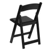 Flash Furniture 4-Pack Black Standard Folding Chair with Upholstered Seat (Indoor or Outdoor) Flash Furniture 4-Pack Black Standard Folding Chair with Upholstered Seat (Indoor or Outdoor)