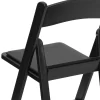Flash Furniture 4-Pack Black Standard Folding Chair with Upholstered Seat (Indoor or Outdoor) Flash Furniture 4-Pack Black Standard Folding Chair with Upholstered Seat (Indoor or Outdoor)