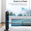 Dreo Nomad One Tower Fan with Remote, Quiet Cooling Fan, 90° Oscillating Fan with 4 Speeds, 4 Modes