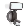 Utilitech 110-Degree 350-Lumen Bronze Solar LED Outdoor Motion-Activated Flood Light with Timer