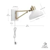 Globe Electric Berkeley 7.5-in W 1-Light White Farmhouse Wall Sconce