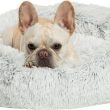 Best Friends by Sheri The Original Calming Shag Fur Donut Cuddler Cat & Dog Bed, Small 23