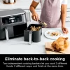 Ninja DZ401 Foodi 10 Quart 6-in-1 DualZone XL 2-Basket Air Fryer with 2 Independent Frying Baskets, Match Cook & Smart Finish to Roast, Broil, Dehydrate & More for Quick, Easy Family-Sized Meals, Grey